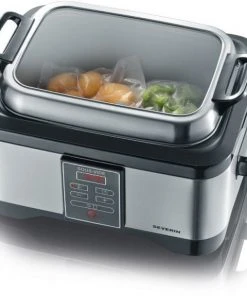 Dampfgarer & Reiskocher Severin SV 2447 Sous-Vide Garer Edelstahl-gebürstet/schwarz