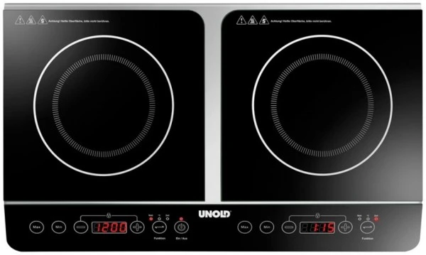 Geschirr- Und Kochplattenwärmer Unold 58175 Elegance Doppel-Induktionskochplatte Schwarz 2 Geschirr- Und Kochplattenwärmer Unold 58175 Elegance Doppel-Induktionskochplatte Schwarz – Bild 2