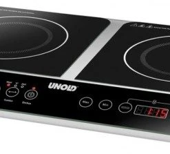Geschirr- Und Kochplattenwärmer Unold 58175 Elegance Doppel-Induktionskochplatte Schwarz