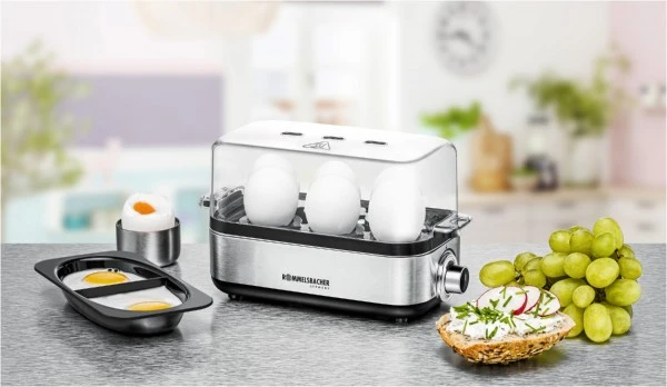 Rommelsbacher ER 600 Eierkocher Edelstahl/schwarz 2 Rommelsbacher ER 600 Eierkocher Edelstahl/schwarz – Bild 2