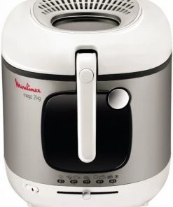 Fritteusen Moulinex AM 4800 Mega Fritteuse Weiß/edelstahl