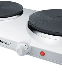 Geschirr- Und Kochplattenwärmer Steba KF 150 Doppelkochplatte Weiß/schwarz