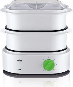 Dampfgarer & Reiskocher Braun FS 3000 Tribute Collection Dampfgarer Weiß/grün