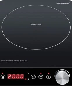 Geschirr- Und Kochplattenwärmer Steba IK 55 Induktionskochplatte Schwarz/silber