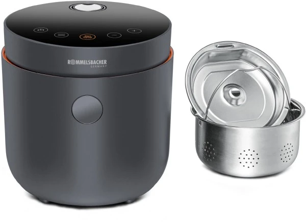 Dampfgarer & Reiskocher Rommelsbacher MRK 500 Multikocher Dunkel Grau 4 Dampfgarer & Reiskocher Rommelsbacher MRK 500 Multikocher Dunkel Grau – Bild 4