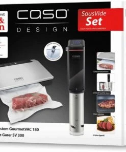 Dampfgarer & Reiskocher Caso SousVide Set Essen & Trinken Bestehend Aus GourmetVAC 180 Und SousVide SV300