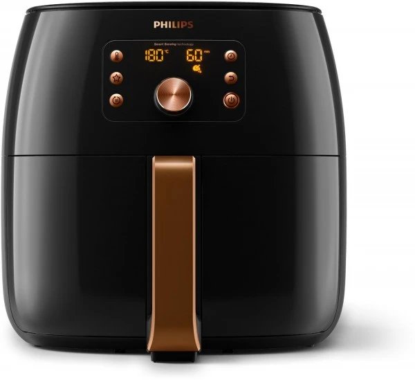 Fritteusen Philips HD9860/90 Airfryer Smart Sensing Heißluft-Fritteuse Schwarz/kupfer 1 Fritteusen Philips HD9860/90 Airfryer Smart Sensing Heißluft-Fritteuse Schwarz/kupfer