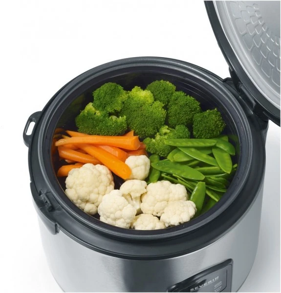 Dampfgarer & Reiskocher Severin RK 2425 Reiskocher Edelstahl-gebürstet/schwarz 4 Dampfgarer & Reiskocher Severin RK 2425 Reiskocher Edelstahl-gebürstet/schwarz – Bild 4