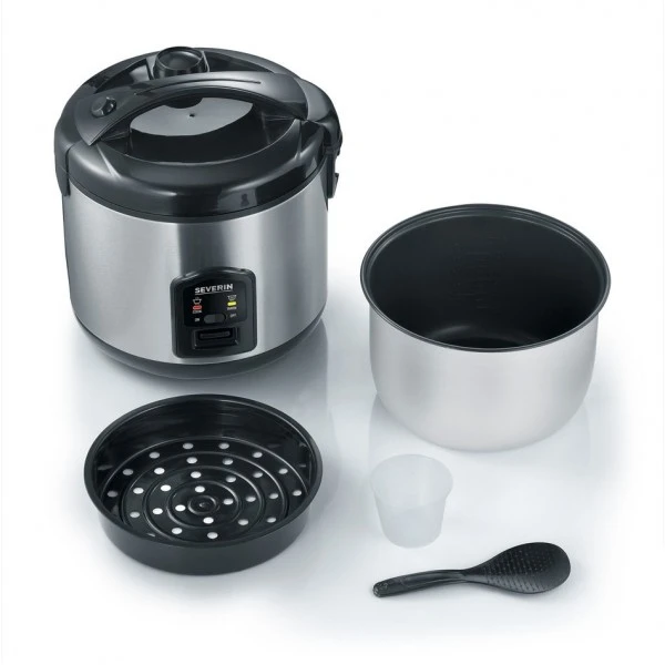 Dampfgarer & Reiskocher Severin RK 2425 Reiskocher Edelstahl-gebürstet/schwarz 2 Dampfgarer & Reiskocher Severin RK 2425 Reiskocher Edelstahl-gebürstet/schwarz – Bild 2