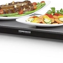 Geschirr- Und Kochplattenwärmer Rommelsbacher WPS 857 Warmhalteplatte Schwarz/ Edelstahl